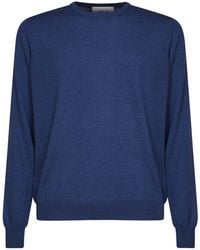 D 40 - Virgin Wool Knit Crewneck Sweater<Br - Lyst