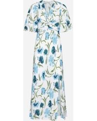 Diane von Furstenberg - Bessie Floral Print Viscose Midi Dress - Lyst