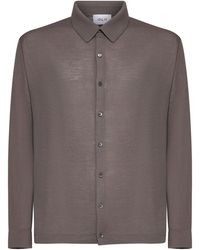 D 40 - Taupe Virgin Wool Knit Shirt - Lyst