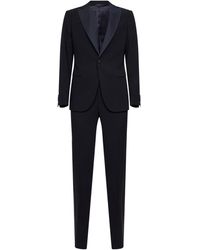 Giorgio Armani - Dark Virgin Wool Crepe Tuxedo Suit - Lyst