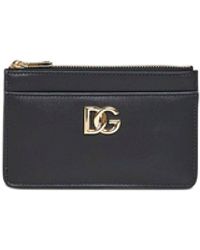 Dolce & Gabbana - Calf Leather Logo Card Holder - Lyst