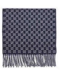 Gucci - Dark And Light Gg Wool And Cashmere Scarf - Lyst