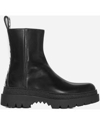 Bottega Veneta - Highway Leather Ankle Boots - Lyst