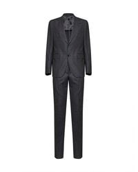 Tagliatore - Anthracite Houndstooth Wool Blend Vesuvio Single-Breasted Suit - Lyst