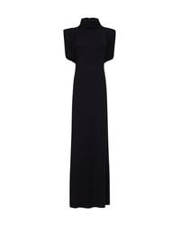 Mugler - Jersey Draped Sleeveless Maxi Dress - Lyst