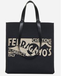 Ferragamo - Resort Canvas Tote Bag - Lyst