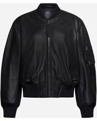 The Attico - Oversized Leather Bomber Jacket - Lyst