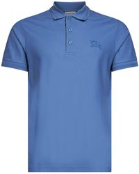 Burberry - Pool Cotton Pique Polo Shirt With Embroidered Ekd - Lyst