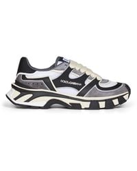 Dolce & Gabbana - Dolce & Gabbana And Nappa Calfskin Leather And Mesh Dg Country Road Sneakers - Lyst