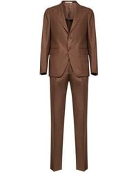 Tagliatore - Tobacco Virgin Wool Single-Breasted Suit - Lyst