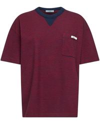 Prada - And Striped Cotton Jersey T-Shirt - Lyst