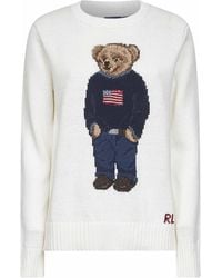 Polo Ralph Lauren - Linen And Cotton Polo Bear Sweater - Lyst