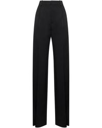 Saint Laurent - Grain De Poudre Tuxedo Trousers - Lyst