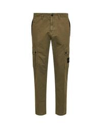 Stone Island - Military Brushed Organic Cotton Canvas Cargo Trousers - Lyst