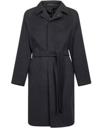 Tagliatore - Wool And Cashmere Salomons Wrap Coat - Lyst