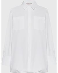 Valentino Garavani - Cotton Mini Shirt Dress - Lyst