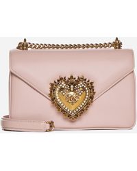 Dolce & Gabbana - Devotion Nappa Leather Shoulder Bag - Lyst