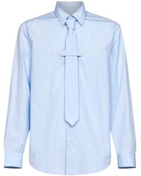 Dries Van Noten - Cotton Poplin Cilian Shirt With Tie - Lyst