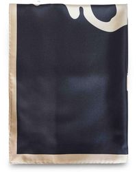 Bottega Veneta - Midnight Silk Scarf With Graphic Print - Lyst