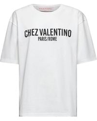Valentino - T-Shirt Con Stampa Chez - Lyst