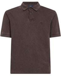 Herno - Dark Cotton Pique Logo Polo Shirt - Lyst