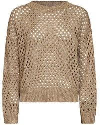 Max Mara - Camel Knit Mstgeyser Boxy Sequin Top - Lyst