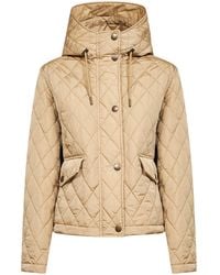 Burberry - Flax Quilted Nylon Cropped Hooded Jacket - Lyst