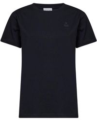 Isabel Marant - Cotton Jersey Aby Logo T-Shirt - Lyst