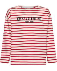 Valentino - Butter Striped Chez Print T-Shirt - Lyst