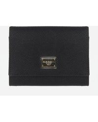 Dolce & Gabbana - Logo-plaque Leather Trifold Wallet - Lyst