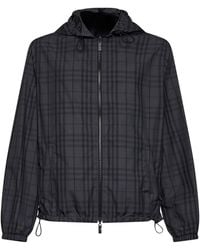 Burberry - Iron Newport Check Reversible Hooded Jacket - Lyst