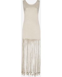 Alanui - Monsoon Cotton And Linen Fringed Dress - Lyst