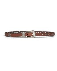 Golden Goose - Washed Leather Lace Thin Belt With Stud Details - Lyst