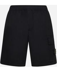 Stone Island - Comfort-fit Cotton Shorts - Lyst