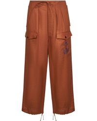 HANDLE WITH FREEDOM X HOLY CAFTAN - Linen Ancora Embroidered Trousers - Lyst