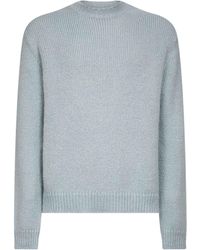 Jil Sander - Powder Alpaca And Wool Blend Crewneck Sweater - Lyst