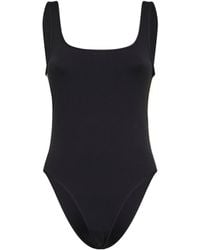 Burberry - Lycra Swimsuit With Check Trims - Lyst