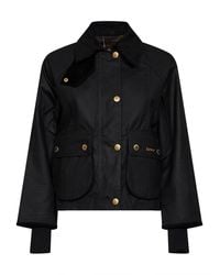 Barbour - Beadnell Crop Waxed Jacket - Lyst