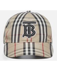 Burberry Cappello da baseball in cotone Vintage Check con monogramma - Multicolore