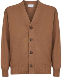 D 40 - Camel Virgin Wool Knit Relaxed Fit Cardigan - Lyst