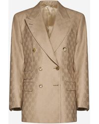 Gucci - GG Wool Double-breasted Blazer - Lyst