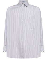 Prada - Striped Cotton Poplin Shirt - Lyst
