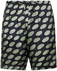 Dries Van Noten - Cupro Soft Ellipses-Printed Shorts - Lyst