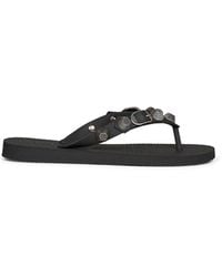 Balenciaga - Recycled Rubber Cagole Thong Sandals - Lyst