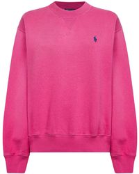 Polo Ralph Lauren - Accent Pony Embroidered Crewneck Sweatshirt - Lyst