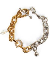 Rabanne - And Two-Tone Xl Link Necklace With Punk Details - Lyst