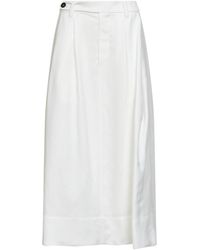 Brunello Cucinelli - Fluid Twill Sartorial Skirt With Monili - Lyst