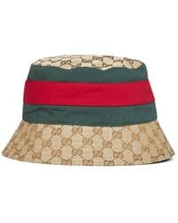 Gucci - And Dark Gg Canvas Bucket Hat With Web Ribbon - Lyst