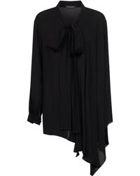 Balenciaga - Georgette Scarf Blouse - Lyst
