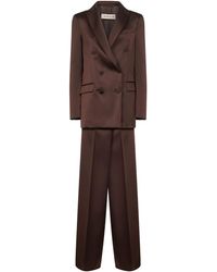 Blanca Vita - Coffee Satin Telvera Suit - Lyst